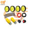 Combo of BO Dual Shaft Motor (3V-9V) with Yellow & Black Rubber Wheels | for Smart Car Robot DIY Kit